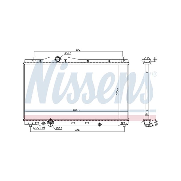 Kylare, motorkylning Nissens 606701 NISSENS Kylare, motorkylning Nissens 606701 NISSENS