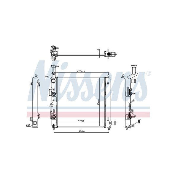 Kylare, motorkylning Nissens 606866 NISSENS