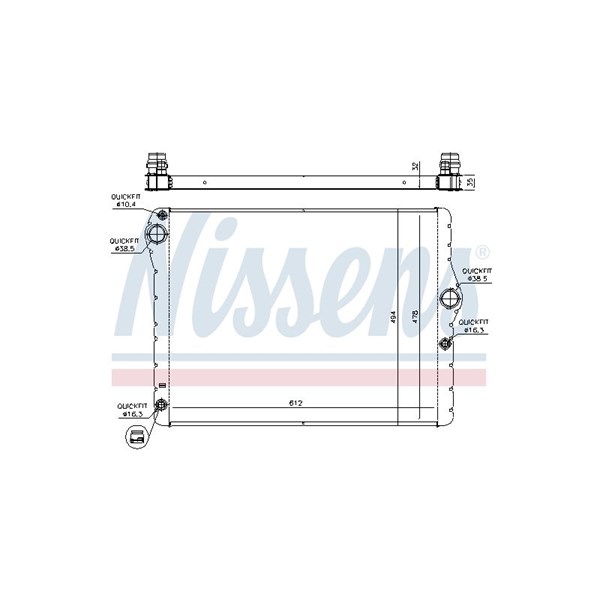 Kylare, motorkylning Nissens ** first fit ** 60779 NISSENS