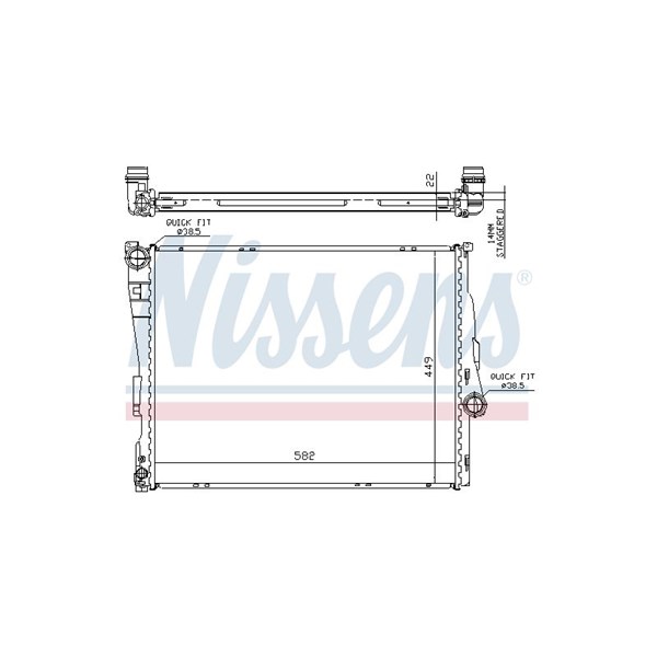 Kylare, motorkylning Nissens 60784A NISSENS