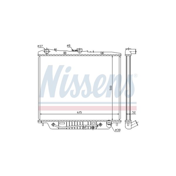 Kylare, motorkylning Nissens 60852 NISSENS