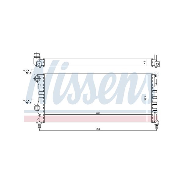 Kylare, motorkylning Nissens 61765 NISSENS