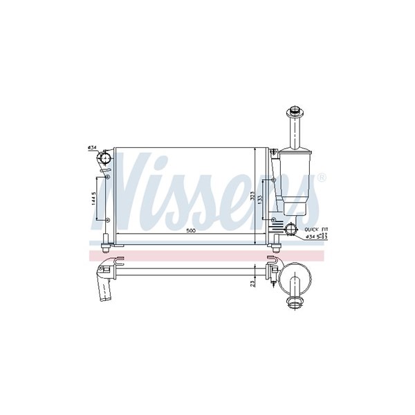 Kylare, motorkylning Nissens 617853 NISSENS