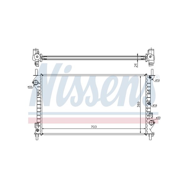 Kylare, motorkylning Nissens ** first fit ** 62021A NISSENS