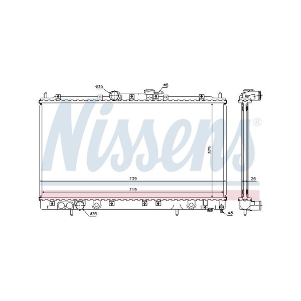Kylare, motorkylning Nissens 62868A NISSENS Kylare, motorkylning Nissens 62868A NISSENS
