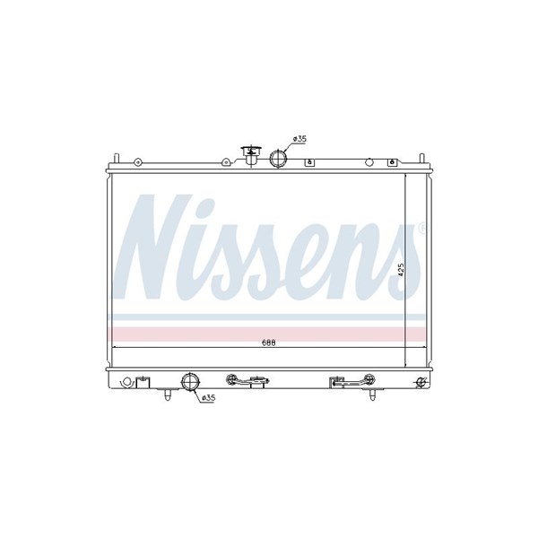 Kylare, motorkylning Nissens 62893 NISSENS