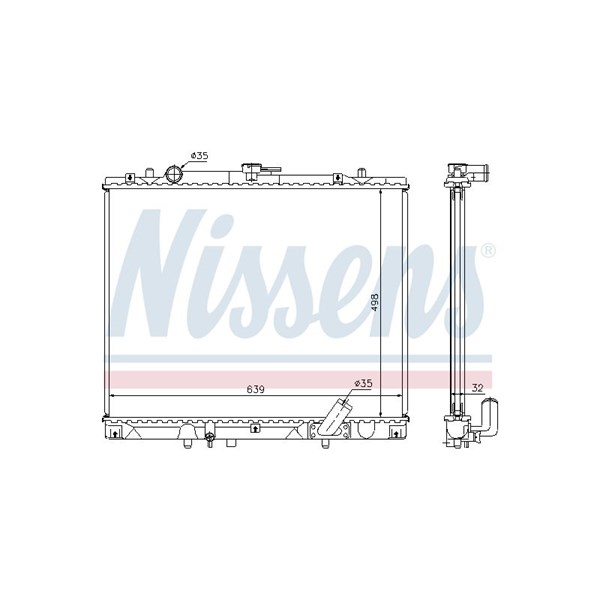 Kylare, motorkylning Nissens ** first fit ** 62895A NISSENS