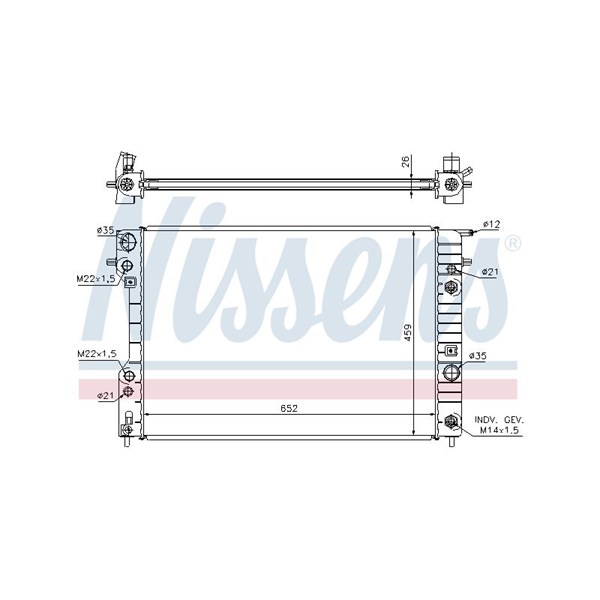 Kylare, motorkylning Nissens 63073A NISSENS