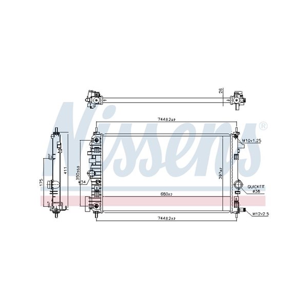 Kylare, motorkylning Nissens ** first fit ** 630769 NISSENS