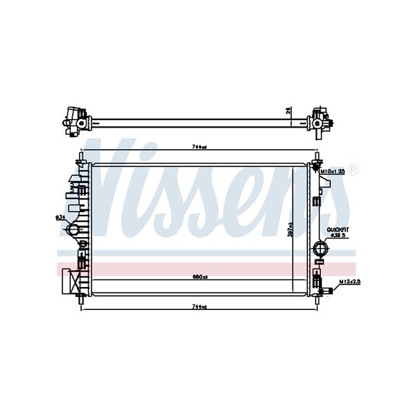 Kylare, motorkylning Nissens ** first fit ** 630773 NISSENS