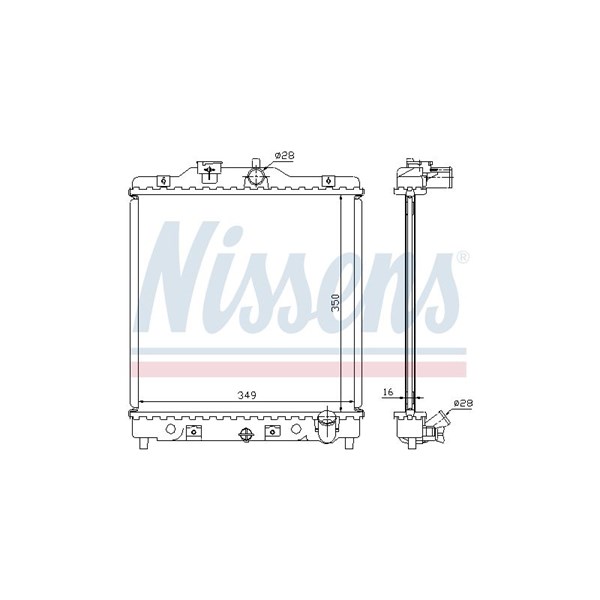 Kylare, motorkylning Nissens ** first fit ** 63309A NISSENS