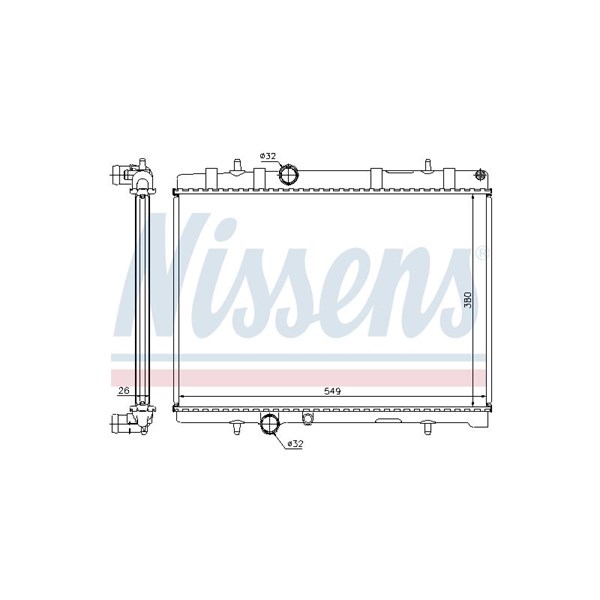 Kylare, motorkylning Nissens 63605A NISSENS