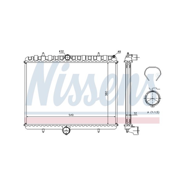 Kylare, motorkylning Nissens ** first fit ** 63621A NISSENS