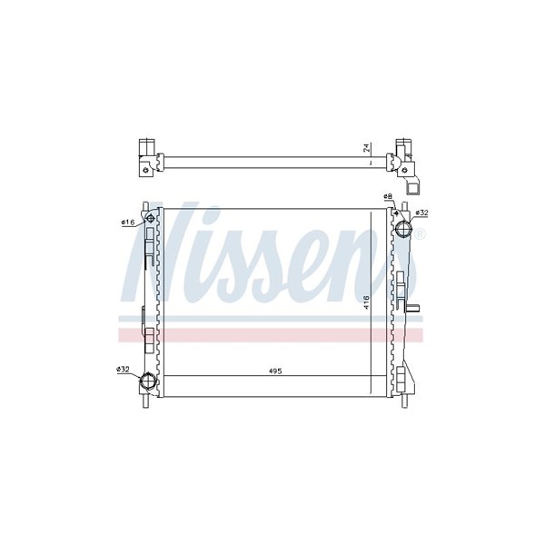Kylare, motorkylning Nissens 637605 NISSENS
