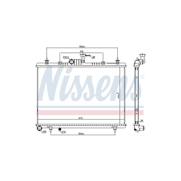 Kylare, motorkylning Nissens 637643 NISSENS