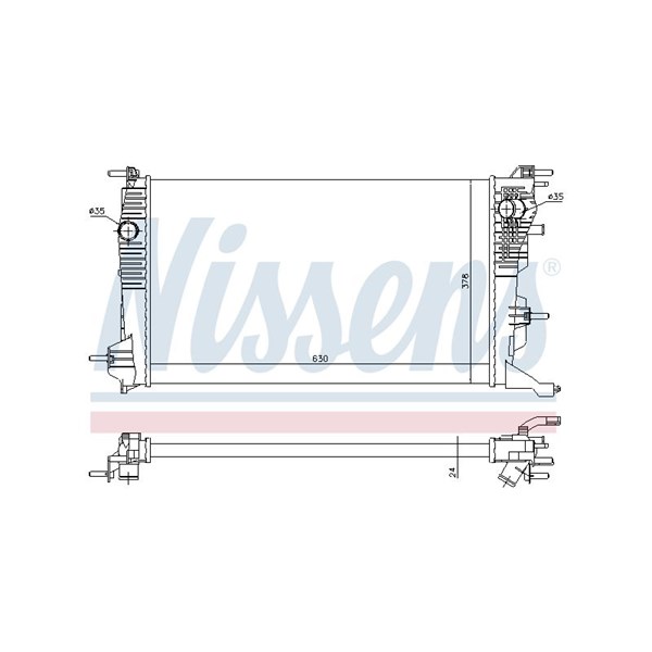 Kylare, motorkylning Nissens 637647 NISSENS