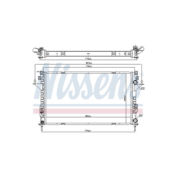 Kylare, motorkylning Nissens 637666 NISSENS Kylare, motorkylning Nissens 637666 NISSENS