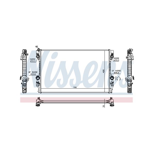 Kylare, motorkylning, Fram Nissens 63779 NISSENS