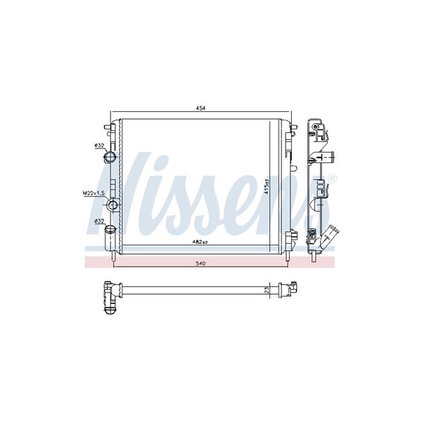 Kylare, motorkylning Nissens 637931 NISSENS