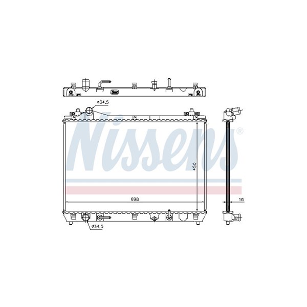 Kylare, motorkylning Nissens 64199 NISSENS