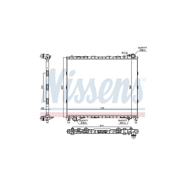 Kylare, motorkylning Nissens ** first fit ** 64331 NISSENS