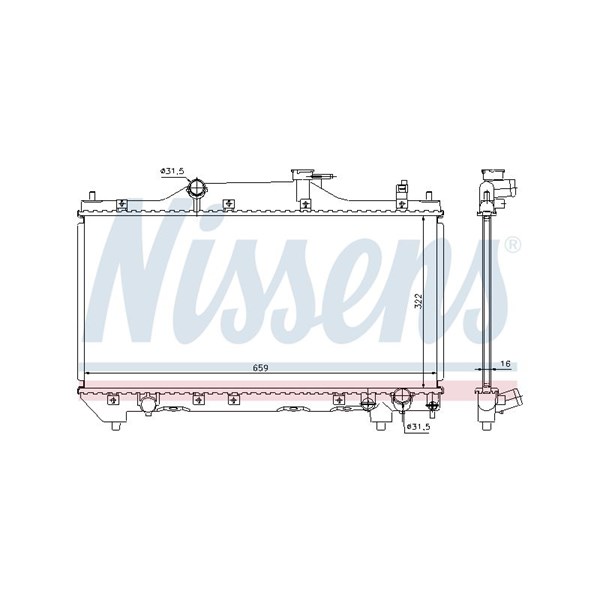 Kylare, motorkylning Nissens ** first fit ** 64640A NISSENS