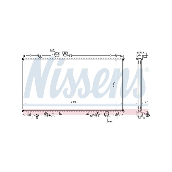 Kylare, motorkylning Nissens 64653A NISSENS