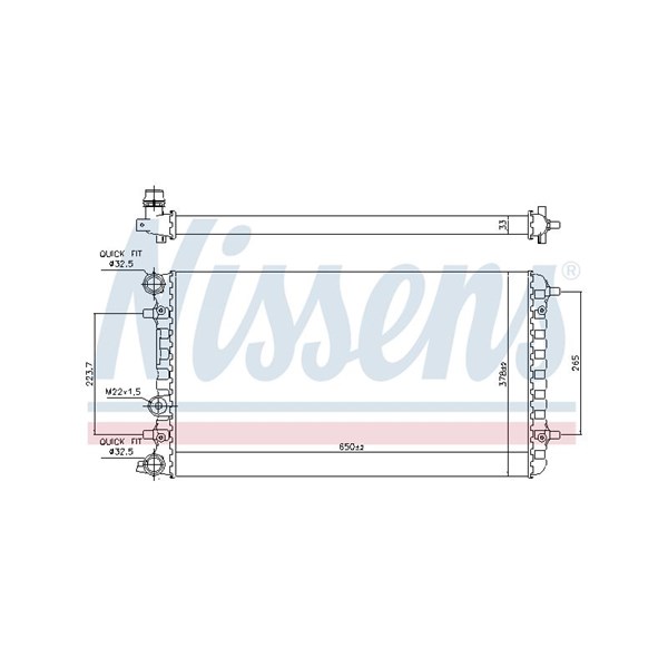 Kylare, motorkylning Nissens ** first fit ** 65228 NISSENS