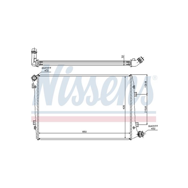 Kylare, motorkylning Nissens ** first fit ** 65291A NISSENS