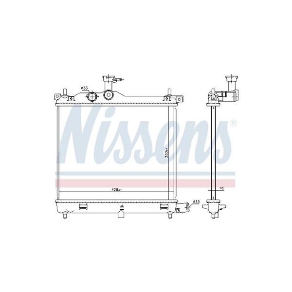 Kylare, motorkylning Nissens 675023 NISSENS