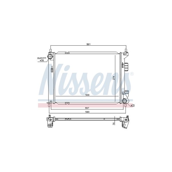 Kylare, motorkylning Nissens 67603 NISSENS Kylare, motorkylning Nissens 67603 NISSENS