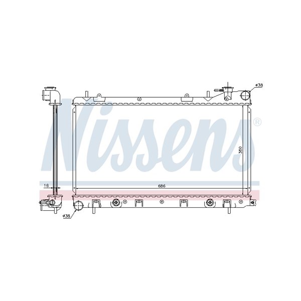 Kylare, motorkylning Nissens 67728 NISSENS