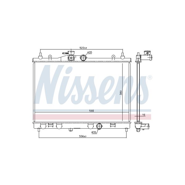 Kylare, motorkylning Nissens 68741 NISSENS