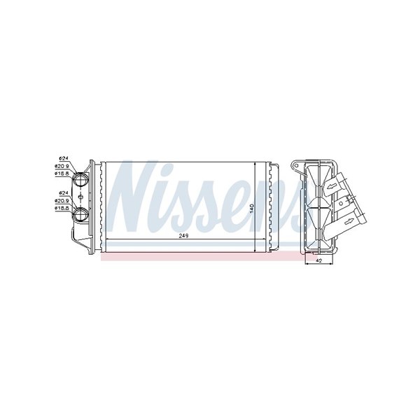 Värmeväxlare, kupévärme Nissens 71454 NISSENS Värmeväxlare, kupévärme Nissens 71454 NISSENS