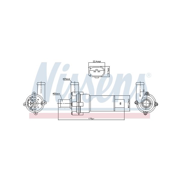 Vattenpump 12V Nissens 831053 NISSENS Vattenpump 12V Nissens 831053 NISSENS