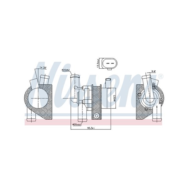 Vattenpump 12V Nissens ** first fit ** 831060 NISSENS