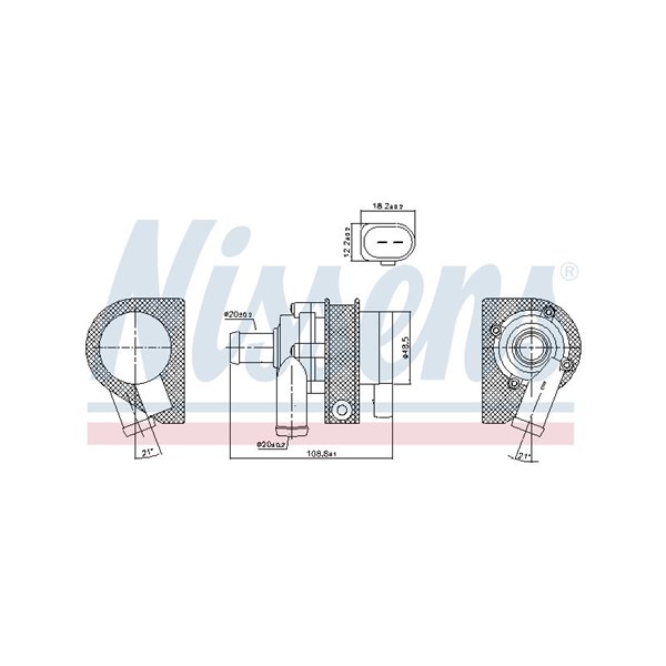 Vattenpump 12V Nissens ** first fit ** 831061 NISSENS
