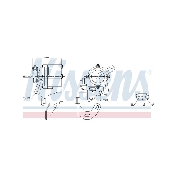 Vattenpump 12V Nissens ** first fit ** 831064 NISSENS