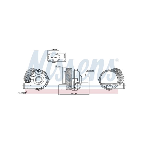 Vattenpump 12V Nissens ** first fit ** 831065 NISSENS