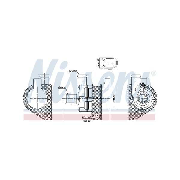 Vattenpump 12V Nissens ** first fit ** 831069 NISSENS