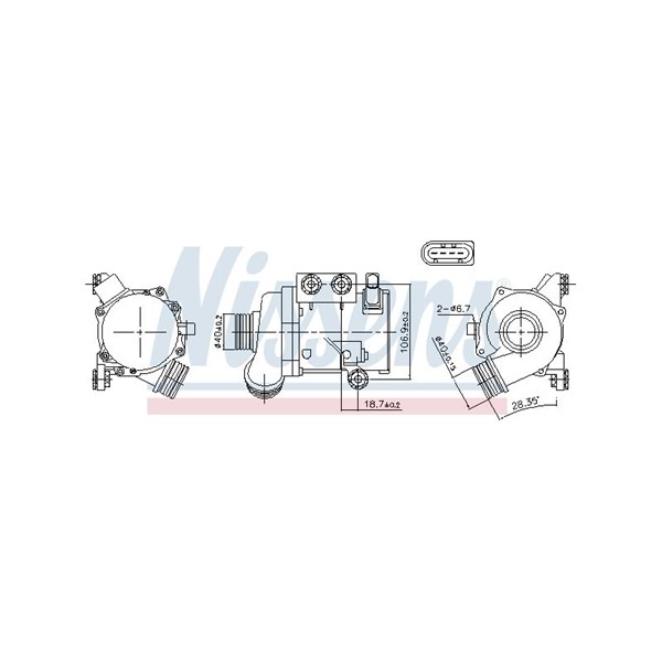 Vattenpump 12V Nissens ** first fit ** 831076 NISSENS