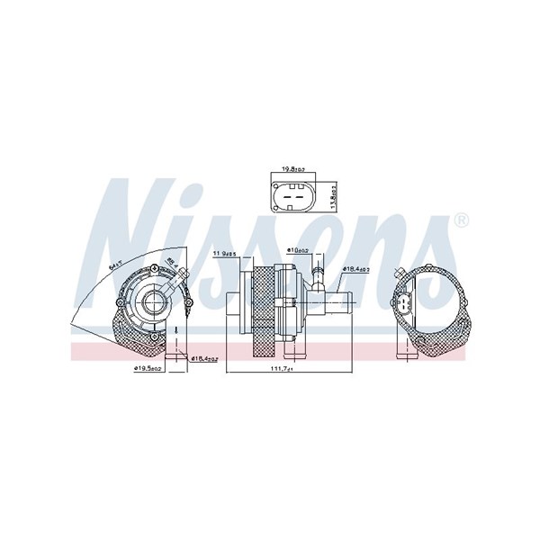 Vattenpump 12V Nissens ** first fit ** 831378 NISSENS Vattenpump 12V Nissens ** first fit ** 831378 NISSENS