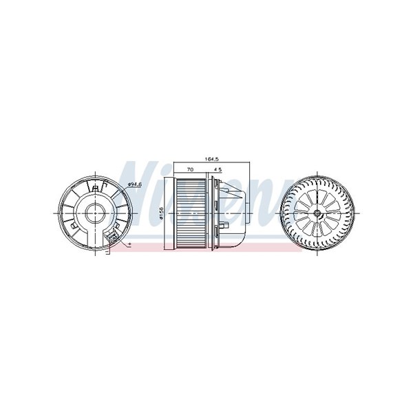 Kupéfläkt 12V, Fram Nissens 87313 NISSENS Kupéfläkt 12V, Fram Nissens 87313 NISSENS