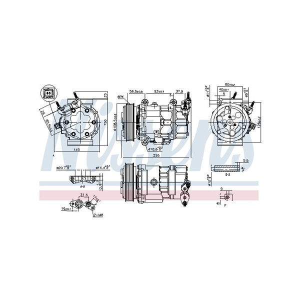 Kompressor, klimatanläggning 12V Nissens ** first fit ** 890041 NISSENS