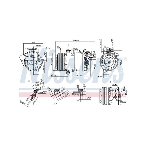 Kompressor, klimatanläggning 12V Nissens ** first fit ** 890071 NISSENS