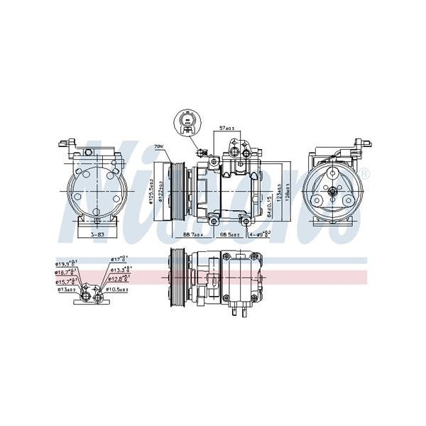 Kompressor, klimatanläggning 12V Nissens ** first fit ** 890129 NISSENS