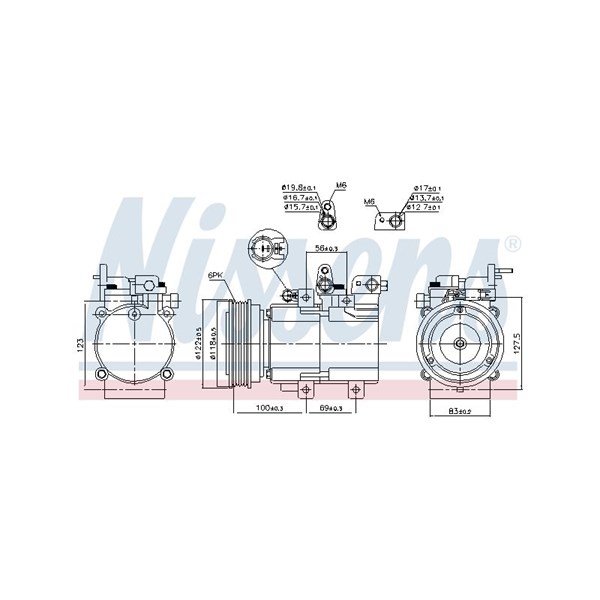 Kompressor, klimatanläggning 12V Nissens ** first fit ** 890130 NISSENS