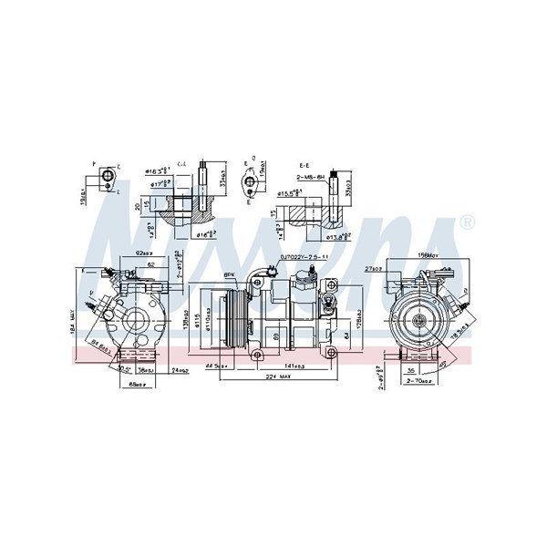 Kompressor, klimatanläggning 12V Nissens ** first fit ** 890169 NISSENS