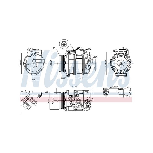 Kompressor, klimatanläggning 12V Nissens ** first fit ** 890197 NISSENS