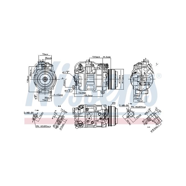 Kompressor, klimatanläggning 12V Nissens ** first fit ** 890218 NISSENS